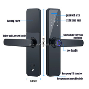 Serrure numérique intelligente avec lecteur d'empreinte digitale, pour <span class=keywords><strong>tuya</strong></span> /TTlock, wifi - Product Image 5