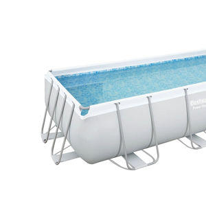 <span class=keywords><strong>Bestway</strong></span> 56442 Ensemble de <span class=keywords><strong>piscine</strong></span> <span class=keywords><strong>à</strong></span> cadre rectangulaire 4.04m x 2.01m x 1m <span class=keywords><strong>Piscine</strong></span> gonflable <span class=keywords><strong>avec</strong></span> <span class=keywords><strong>filtre</strong></span> <span class=keywords><strong>à</strong></span> <span class=keywords><strong>sable</strong></span> Pompe Échelle PVC Matériau métallique - Product Image 2