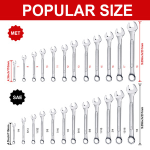 Set di Chiavi Combinate Industriali a Doppia Testa in Acciaio al Carbonio, 24 Pezzi Multi-Specifica, Personalizzabile OEM, 12 Pezzi Imperiali - Product Image 3