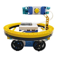 Microbit Kit pendidikan DIY anak-anak, belajar teknologi mainan konstruksi plastik blok Teknik Sains tenaga surya elektrik 3D