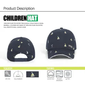 Logo personalizzato traspirante puro colore o cartone animato stampa cappello da baseball stile genitore-bambino estate sport all'aria aperta cappello da golf
