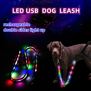 Correa LED para perros más vendida, correa para perros de nailon brillante USB con patrón sólido y focos en ambos lados para paseos nocturnos - Product Image 4