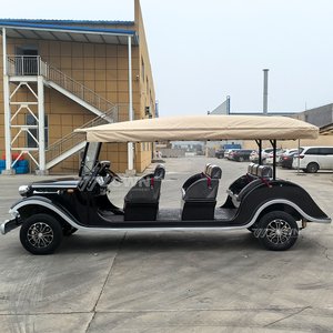 <b>8</b> Seater Black Retro Electric Vintage Classic Car With Waterproof Canopy Sightseeing Shuttle Vehicle For Scenic Spots - Product Image 4