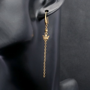Boucles d'oreilles tendance JXX 2022, pendentif feuille ajourée, chaîne de luxe légère, boucles d'oreilles à pompons, bijoux pour femmes, cadeau - Product Image 4
