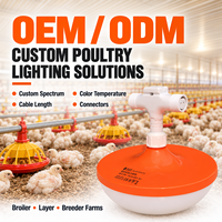 Fabricant OEM ODM de lampes LED pour volailles 9W 48V DC IP67, éclairage agricole dimmable Plug and Play pour poulaillers de poulets de chair, de poules pondeuses et d'éleveuses