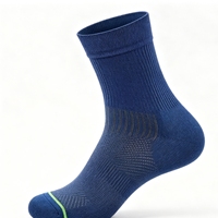 Chaussettes de compression pour hommes et femmes en Spandex, design athlétique avec logo, semelle coussinée pour la course à pied, idéales pour le printemps