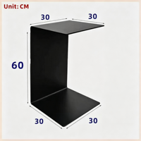 Pied de table latérale en métal en forme de C, fabrication chinoise, design moderne et minimaliste, base de bureau en fer noir, conception monobloc, meubles de salon