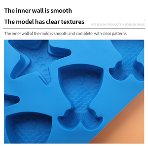 Moldes para hornear con temática navideña, pasteles, cupcakes, artesanías <span class=keywords><strong>de</strong></span> resina, para hacer regalos DIY Kit, molde <span class=keywords><strong>de</strong></span> silicona <span class=keywords><strong>de</strong></span> pez estrella <span class=keywords><strong>de</strong></span> mar para fiesta <span class=keywords><strong>de</strong></span> cumpleaños - Product Image 4