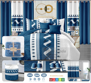 Ensemble de literie en coton avec rideaux, 24 pièces - Product Image 3