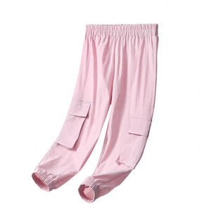 사용자 정의 봄 가을 통기성 어린이 커프 바지 캐주얼 바지 운동복 어린이 소녀 하렘 바지 - Product Image 4