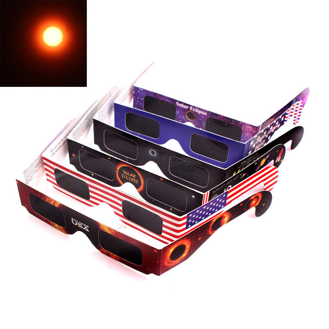 2024 Eclipse Glasses CE and ISO Certified Safety Shade Direct View of the Sun Protects Eyes From Harmful Rays During Paper Solar