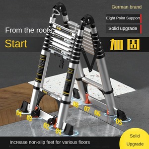 <span class=keywords><strong>Escalera</strong></span> Telescópica Multifuncional de Aleación de Aluminio Engrosada, <span class=keywords><strong>Escalera</strong></span> Recta <span class=keywords><strong>Plegable</strong></span>, <span class=keywords><strong>Escalera</strong></span> Telescópica Portátil para Trabajo - Product Image 5