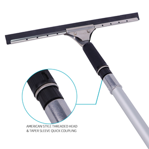 Nettoyeur de vitres télescopique 2,4 m pour usage domestique avec manche extensible, racleur long connectable pour nettoyage de vitres et douches - Product Image 3