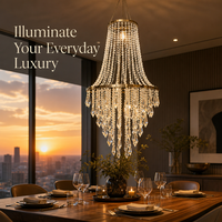 Nouveau lustre décoratif en perles de cristal acrylique sur le thème du mariage pour vitrines, scènes et lieux de mariage