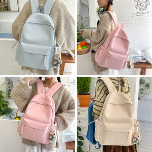 Sac à dos unisexe décontracté de grande capacité, couleur unie, simple et tendance, idéal pour les voyages, les cadeaux personnalisés, les étudiants, l'école et le <span class=keywords><strong>travail</strong></span> - Product Image 4