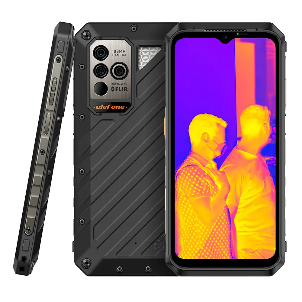 Ulefone zırh 19T termal görüntüleme 6.58 ''12GB + 256GB 4g su geçirmez Ip68 cep telefonu sağlam cep 108MP Nfc Android 12 Smartphone