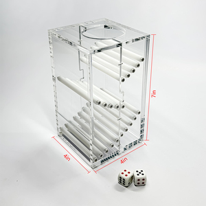 Kit de tour roulante de dés transparente détachable personnalisée tour de dés en acrylique portable pour jeu de société de bureau - Product Image 2