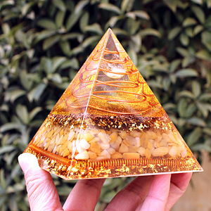 คริสตัลชิปพีระมิดเรซิ่นอีพ็อกซี่งานฝีมือประดับตกแต่งโต๊ะทำงานของตกแต่งบ้านของขวัญ - Product Image 4