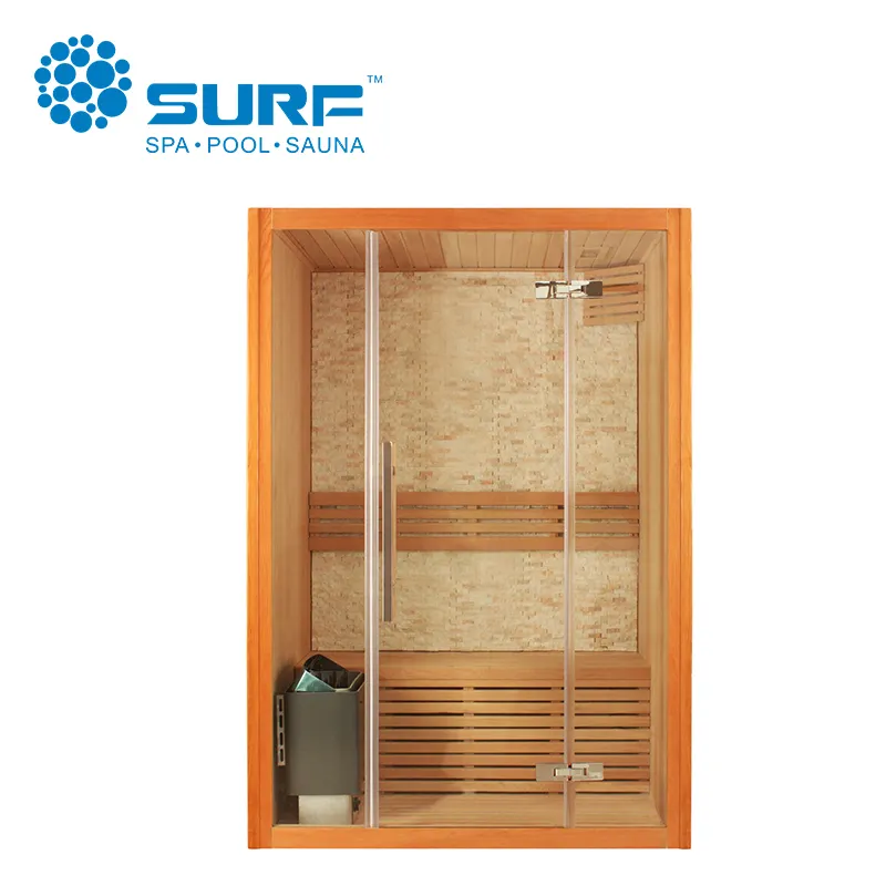 2015 a casa di vapore sauna una persona freestanding sauna secca per il relax di vetro pieno