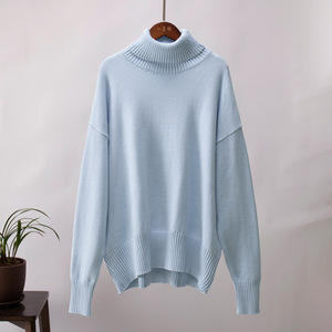 Customized Winter Solid Color Knitwear Turtleneck <strong>Classic</strong> Pullover Plus Size Women's <strong>Sweaters</strong> - Product Image 6
