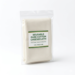 Rotolo di garza di cotone 100% pre-tagliato, confezionato singolarmente, 100 iarde, tessuto filtrante sbiancato per cucina, certificato CE - Product Image 1