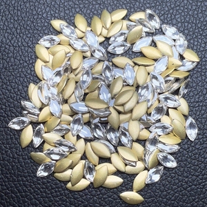 Fábrica de Gemas HQ produce circonita cúbica <span class=keywords><strong>blanca</strong></span> con lámina de <span class=keywords><strong>piedra</strong></span> KunDan Polki de la India, cuentas de <span class=keywords><strong>piedra</strong></span> Kundan. - Product Image 6