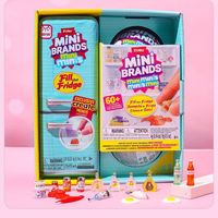 Lot de figurines ZURU Mini Brands ABS Fill The Fridge & Surprise Ball, jouet miniature de collection pour jeu d'imitation, très vendu au Brésil