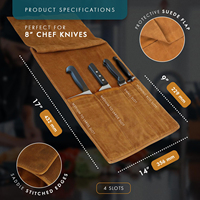 Étui à couteaux de chef personnalisable professionnel, couteau personnalisé, étui à couteaux de chef en cuir de qualité supérieure