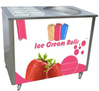 Machine à glace électrique commerciale, w, pour la fabrication de desserts, poêle plate