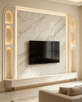 Panneau mural décoratif UV haute brillance effet marbre pour hôtels, villas, centres commerciaux, bureaux et entreprises de décoration