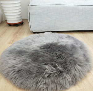 Home Decoration Fluffy Long Pile Bereich Pelz Shaggy Teppich Weiche echte Schaffell Teppich Runde Pelz Teppich Übung und Gebet Boden matte - Product Image 3