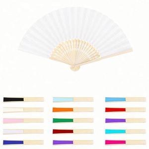 Éventail pliant espagnol en bambou sculpté et imprimé d'art populaire sur papier, idéal pour mariages, festivals et cadeaux d'affaires - Product Image 2