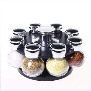 Juego de Recipientes Redondos de Vidrio Multifuncionales Reutilizables para Almacenar Especias con Soporte para Contenedores de Alimentos para Uso en la Cocina - Product Image 2