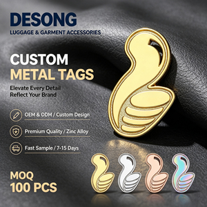 Etiqueta Metálica de Aleación de Zinc Cepillada para Chaquetas y Abrigos, Personalizada y al por Mayor para Accesorios de Bolsos, Suministros y Muestras Disponibles - Product Image 1