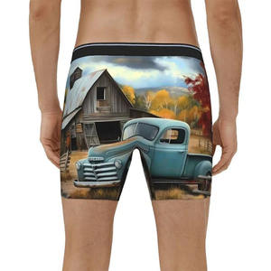 New Trend 100% Cotton <strong>Novelty</strong> Custom Print Custom logo Men's Underwear Men's Jockstrap Green <strong>Novelty</strong> Sports Comfort <strong>Boxers</strong> - Product Image 2