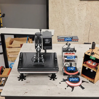 8-in-1 365mm Halbautomatische T-Shirt-Heißpresse Neue Flachbett-Druckmaschine Sublimations-Schneideplotter Vinylmaschine 110V/220V 1
