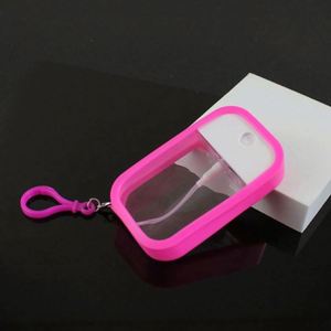 Flacon vide de luxe en plastique personnalisé, format carte de crédit, rechargeable, avec pompe pulvérisatrice et porte-clés, pour alcool, soins de la peau et crème, écran multicolore - Product Image 4