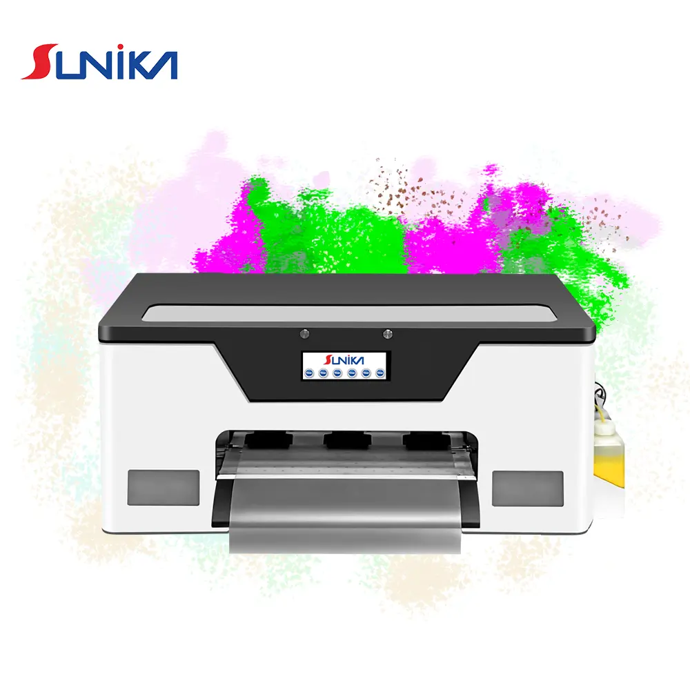 SunikaA3ダイレクトフィルムdtfプリンターエプソンプリントヘッドF1080xp600ロゴ印刷付きの新しい状態のデジタルTシャツ印刷機