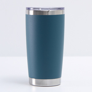MARU <b>Hot</b> Selling 600ml/20oz Double Wall SUS 304 Ceramic Coated Stainless Steel Vacuum Tumbler 6/9hrs Thermal Insulation Gray - Product Image 1