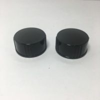 Capuchon en plastique noir PP de 22 mm / Capuchons polycone noirs pour bouteille en verre de 4 oz de type Boston