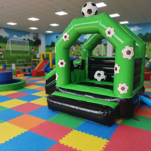 Springkasteel Voetbal 2,5m*3,5m*3m Opblaasbaar Huis Springkasteel Springbal Voetbalkasteel met Lucht voor Kinderen - Product Image 2