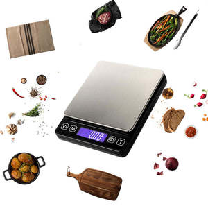Acier inoxydable Ménage 500g/0.01g Mesure Numérique Électronique Cuisine Poids Balance Alimentaire Tabourets Ce Rohs - Product Image 1
