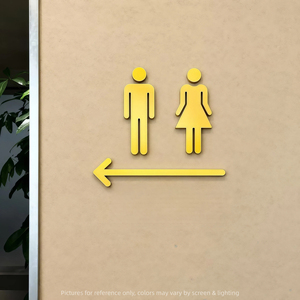 <span class=keywords><strong>Logo</strong></span> 3D en PVC peint de 15 mm pour toilettes, flèche directionnelle <span class=keywords><strong>WC</strong></span> <span class=keywords><strong>homme</strong></span> et <span class=keywords><strong>femme</strong></span>, personnalisation du <span class=keywords><strong>logo</strong></span> - Product Image 5