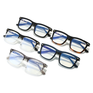 Nouvelles montures de lunettes pour hommes avec logo personnalisé, vente en gros, montures TR de haute qualité, lunettes noires, lunettes carrées de <span class=keywords><strong>luxe</strong></span>, mode, 84007 - Product Image 4