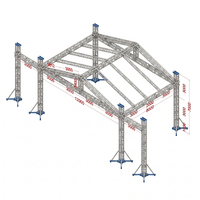 F34 Certificat TUV 12'' x 12'' Treillis à boulons en aluminium à installation rapide pour éclairage DJ, treillis de scène pour enceintes et tour de levage