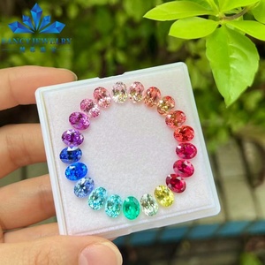 Saphirs de laboratoire de qualité supérieure, taille ovale, multicolores, pierres précieuses en vrac, saphirs de laboratoire de forme <span class=keywords><strong>poire</strong></span> - Product Image 5