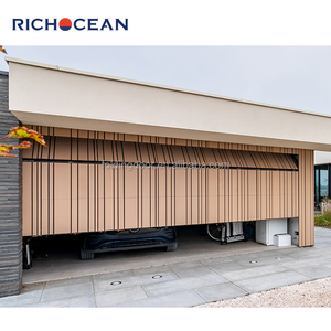 Villa 4 Portes <span class=keywords><strong>de</strong></span> <span class=keywords><strong>garage</strong></span> en aluminium moussé à 4 panneaux <span class=keywords><strong>Porte</strong></span> <span class=keywords><strong>de</strong></span> <span class=keywords><strong>garage</strong></span> sectionnelle roulante à glissière pour les maisons - Product Image 2