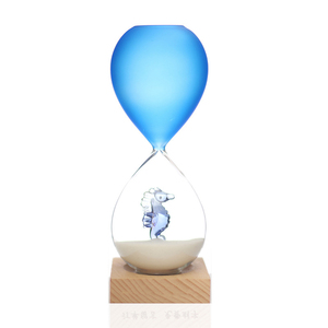 Thiết kế hiện đại 15 phút đồng hồ cát hẹn giờ Đại Dương màu cát Đồng Hồ Cá Nhân Gỗ cơ sở thủy tinh cát đồng hồ cát cho trang trí nội thất - Product Image 5