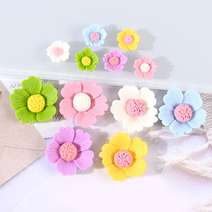 Accesorios de Resina DIY Pequeños, Pasador de Pelo con Flor de Margarita, Joyería Hecha a Mano para el Cabello, para Estilos Personalizados - Product Image 1