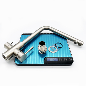 Grifo de Cocina <span class=keywords><strong>KEMEN</strong></span> 100% Libre de Plomo, Acero Inoxidable 304, con Filtro de Agua, 2 Funciones, Sin Extensión, Acabado Cepillado, Mezclador de Fregadero de Doble Manija - Product Image 6